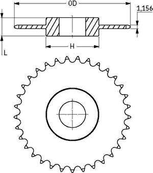 Звездочка PHS 160-1C40